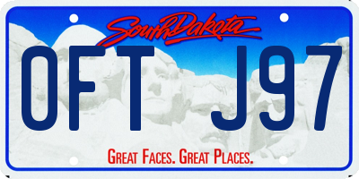 SD license plate 0FTJ97
