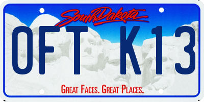 SD license plate 0FTK13