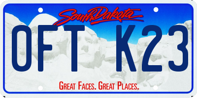 SD license plate 0FTK23