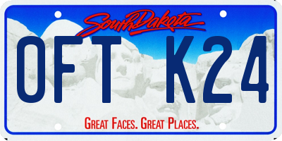 SD license plate 0FTK24