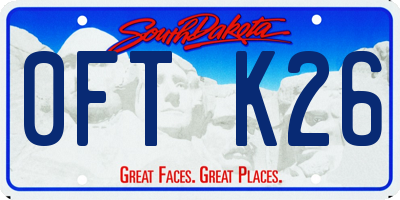 SD license plate 0FTK26