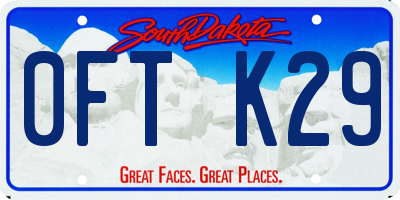 SD license plate 0FTK29