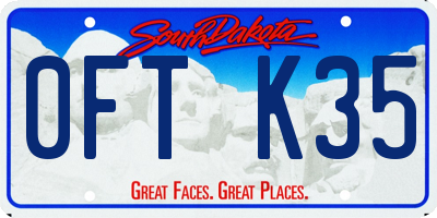 SD license plate 0FTK35