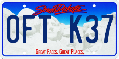 SD license plate 0FTK37