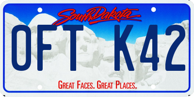 SD license plate 0FTK42