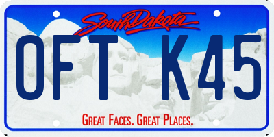 SD license plate 0FTK45