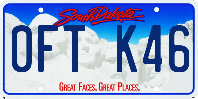 SD license plate 0FTK46