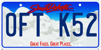 SD license plate 0FTK52