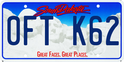 SD license plate 0FTK62