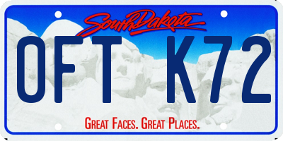 SD license plate 0FTK72