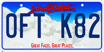 SD license plate 0FTK82