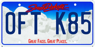 SD license plate 0FTK85