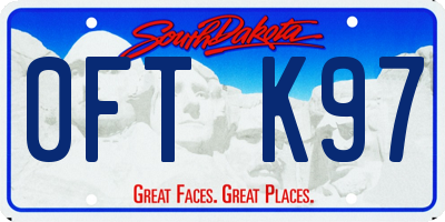 SD license plate 0FTK97