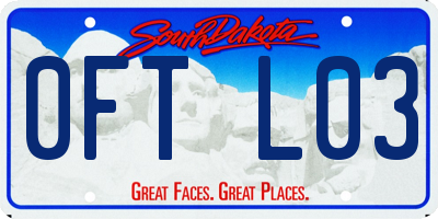 SD license plate 0FTL03