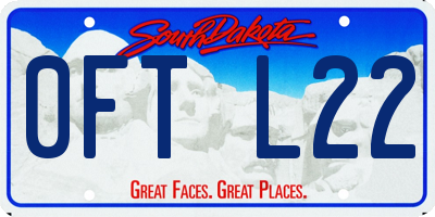 SD license plate 0FTL22