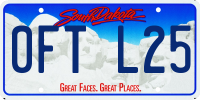 SD license plate 0FTL25