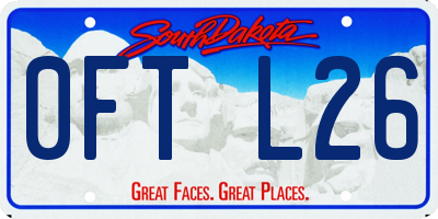 SD license plate 0FTL26