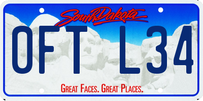 SD license plate 0FTL34