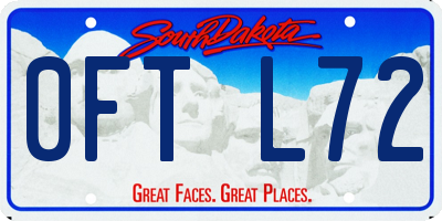 SD license plate 0FTL72