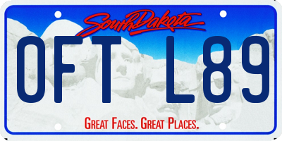 SD license plate 0FTL89