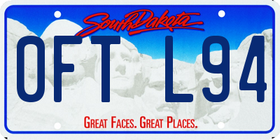 SD license plate 0FTL94