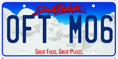 SD license plate 0FTM06