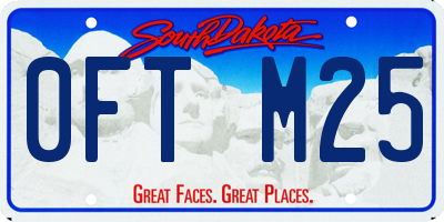 SD license plate 0FTM25