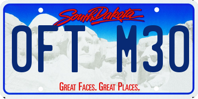 SD license plate 0FTM30