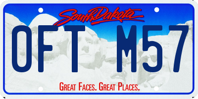 SD license plate 0FTM57