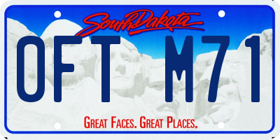 SD license plate 0FTM71