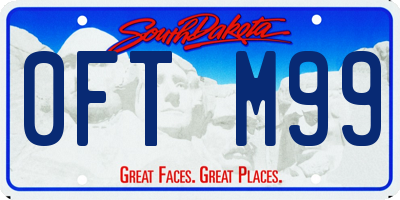 SD license plate 0FTM99