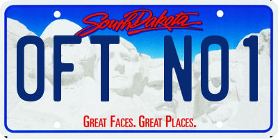 SD license plate 0FTN01