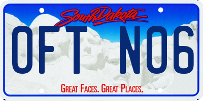 SD license plate 0FTN06