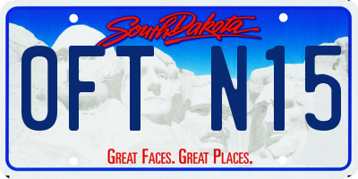 SD license plate 0FTN15