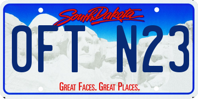 SD license plate 0FTN23