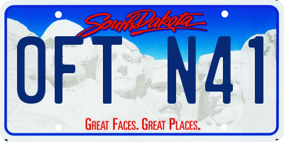 SD license plate 0FTN41