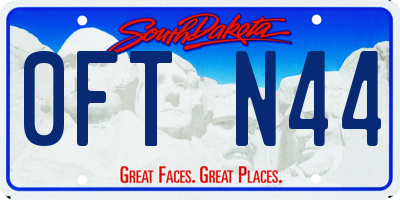 SD license plate 0FTN44