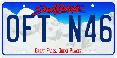 SD license plate 0FTN46