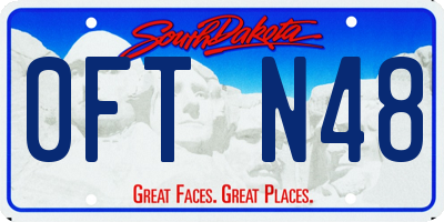 SD license plate 0FTN48