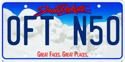 SD license plate 0FTN50