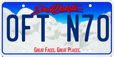 SD license plate 0FTN70