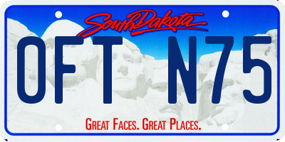 SD license plate 0FTN75