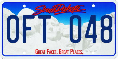 SD license plate 0FTO48