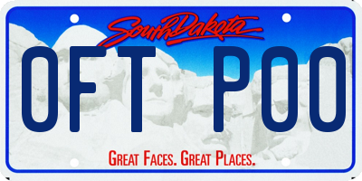 SD license plate 0FTP00