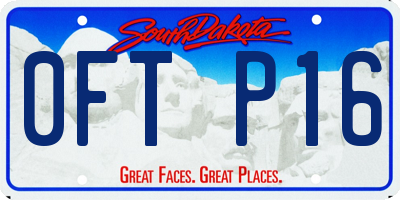 SD license plate 0FTP16