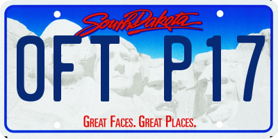 SD license plate 0FTP17