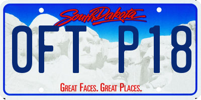 SD license plate 0FTP18