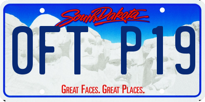 SD license plate 0FTP19