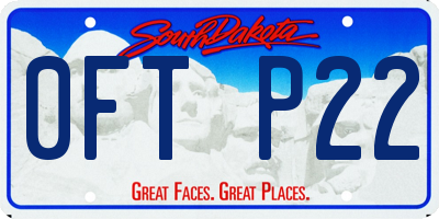 SD license plate 0FTP22