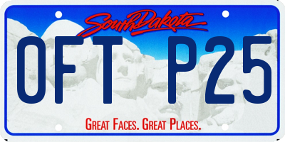 SD license plate 0FTP25